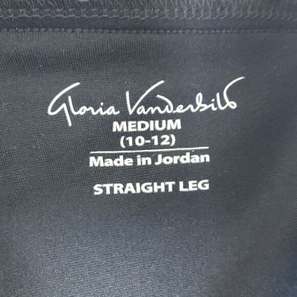 NWT Ladies Gloria Vanderbuilt Lucy Black Straight Slimming HI Waist Pants Medium - Picture 6 of 9